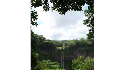 Cascade waterfalls at Chamarel, Mauritius.
