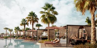 This background will have you sitting poolside at Caesar's Bluewaters Dubai. Courtesy Caesars Bluewaters Dubai