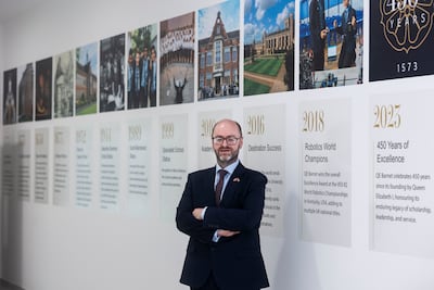 Dan Clark, principal of Queen Elizabeth's School, has strong education foundations to build on. Ruel Pableo for The National