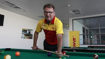 Frank Uwe-Ungerer, DHL’s country manager, at the company’s recreation facility in their headquarters at Meydan. Jeffrey E Biteng / The National