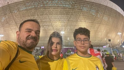 Dr Khayat and family at Lusail Stadium