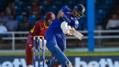 Axar Patel hit an unbeaten fifty to guide India to a series win in the second ODI against the West Indies at the Queens Park Oval, Port of Spain, Trinidad and Tobago, on Sunday, July 24, 2022. AFP