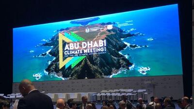 Hundreds of delegates are attending the climate meeting on Sunday and Monday. Balquees Basalom / The National