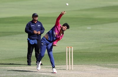 Off-spinner Dhruv Parashar. Chris Whiteoak / The National