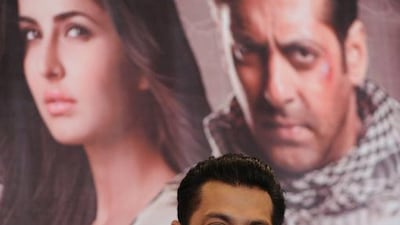 Bollywood actor Salman Khan looks on during a promotional event for the film Ek Tha Tiger in 2012. Tiger Zinda Hai will be the sequel. AFP
