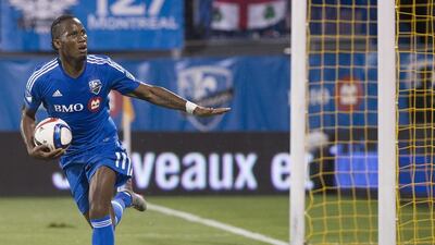 Didier Drogba scored his first goal of the MLS season as Montreal Impact beat Chicago Fire 2-1. Graham Hughes / The Canadian Press