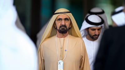 Sheikh Mohammed bin Rashid with Sheikh Hamdan bin Mohammed, Crown Prince of Dubai, Deputy Prime Minister and Minister of Defence. Omar Al Askar / UAE Presidential Court