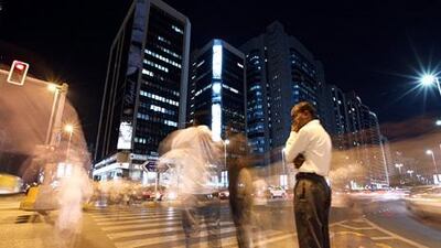 Most of the electricity in Abu Dhabi is used for air conditioning and desalination. Rich-Joseph Facun / The National