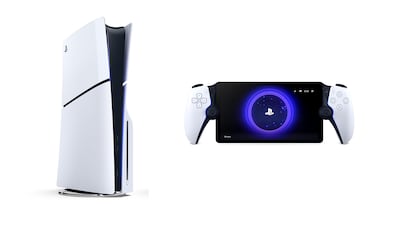 The PlayStation 5 Slim and the PlayStation Portal, Sony's newest consoles. Photo: Sony Interactive Entertainment