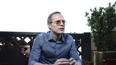 Paul Bettany, English actor and now director of the new film Shelter, in Dubai. Sarah Dea/The National