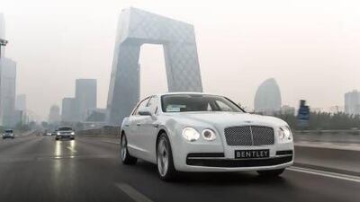 Tamed to emphasise its sumptuous status, yet maintaining speed and performance, the Flying Spur is Bentley's most powerful saloon. Courtesy Bentley Motors