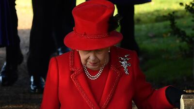 Britain's Queen Elizabeth II leaves after the Royal Family's traditional Christmas Day service at St Mary Magdalene Church in Sandringham, Norfolk. AFP