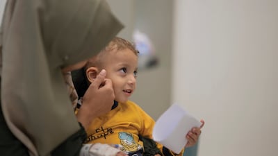 Sheikh Theyab made his second visit this week to wish injured Palestinian children a speedy recovery