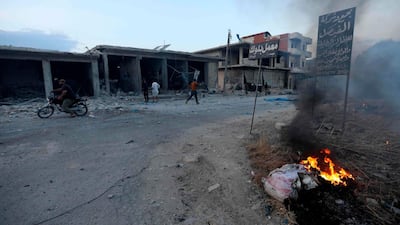 The village of Kafr Nabl, south of the Syrian province of Idlib, is the site of a reported rocket attack which contradicted a ceasefire. AFP