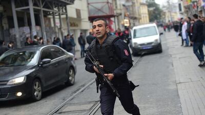 Four people were killed and 20 injured in a suicide attack on a major shopping street in Istanbul on Saturday.