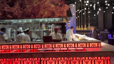 The interiors of the restaurant are bright and modern, with the kitchen designed to look like the TV show kitchen. Melinda Healy