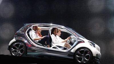 A Smart FourJoy concept automobile, produced by Daimler AG, is unveiled at the 65th Frankfurt International Motor Show. Jason Alden / Bloomberg