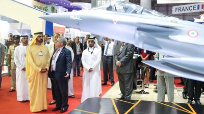 Vice President and Ruler of Dubai, Sheikh Mohammed bin Rashid, toured the Dubai Airshow 2015, which is being held at the Al Maktoum International Airport. Wam