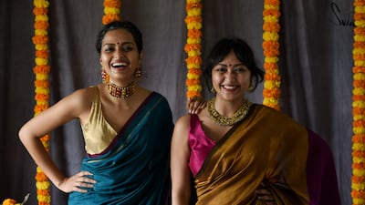 Festive saris from Suta. Photo: Suta
