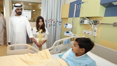 Sheikh Mohammed inaugurating Al Jalila Children's Speciality Hospital. Wam