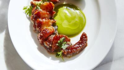 Spanish octopus at Fika by chef Izu Ani
