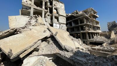 Like many parts of the country, buildings in Jobar will need to be demolished as part of a reconstruction programme, but Syria lacks the funds and skilled manpower. Khaled Yacoub Oweis / The National
