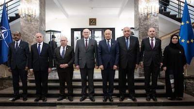 Polish Foreign Minister Zbigniew Rau met with the members of the Contact Group for the Crisis in Ukraine established in the framework of the League of Arab States. The talks focused on the Russian invasion in Ukraine and international measures to bring it to an end. Photo: Bartosz Peterman / MSZ