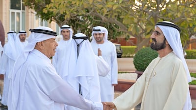The Ruler of Dubai exchanged Ramadan greetings with his guests