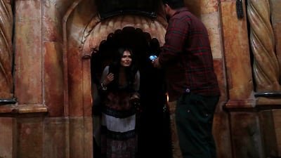 Meza inside Jesus Tomb in the Church of the Holy Sepulcher. EPA