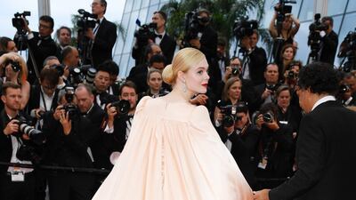 Elle Fanning in Gucci attends the opening ceremony and screening of 'The Dead Don't Die' at the Cannes Film Festival on May 14, 2019. Getty Images