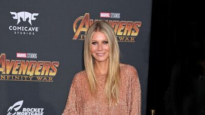 Gwyneth Paltrow, in Retrofete, attends the premiere of 'Avengers: Infinity War' at the El Capitan and TCL Chinese Theatres in Hollywood, Los Angeles, on April 23, 2018. EPA