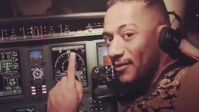YouTube star Mohamed Ramadan has been criticised for a 'dangerous' video of him flying a plane. Twitter / Mohamed Ramadan
