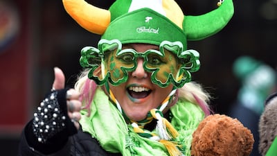 Revellers attend the St Patrick's Day parade on March 17, 2019 in Dublin, Ireland. Ireland's in-person parades are cancelled this year. Getty Images
