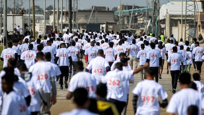 The race gets underway.