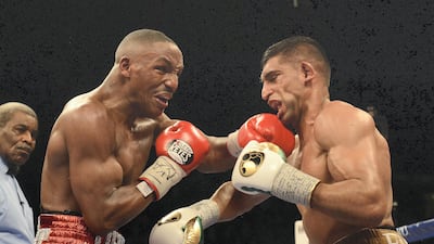 Devon Alexander, December 13, 2014, points Almost a punch-perfect performance by Khan and one that would give him a chance with Crawford, as he followed Virgil Hunter’s gameplan to patiently outboxed former world champion in Las Vegas, winning every round on one of the three judges’ cards. Getty Images