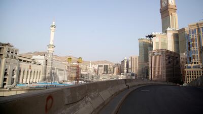 A view of a deserted street during a curfew imposed to prevent the spread of the coronavirus (Covid-19) in the holy city of Mecca, Saudi Arabia. Reuters