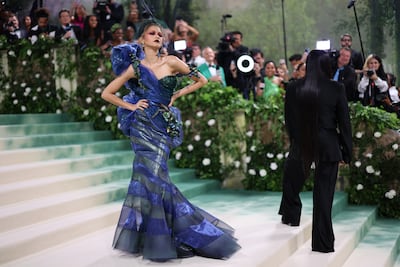 Zendaya in a custom Maison Margiela gown at the 2024 Met Gala. EPA
