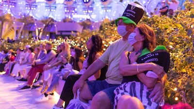 Visitors watch the concert. Photo: Expo 2020 Dubai
