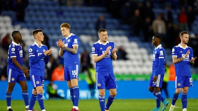 Jamie Vardy, centre, was the hero of Leicester CIty's remarkable Premier League title triumph but has been a peripheral figure during their fight against relegation this season. Reuters