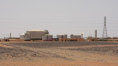 El Feel oil field near Murzuq, Libya. The country's oil output is said to have dropped. Aidan Lewis / Reuters