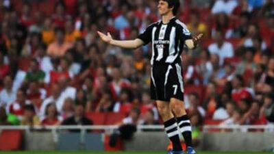 Joey Barton protests his innocence at the Emirates.