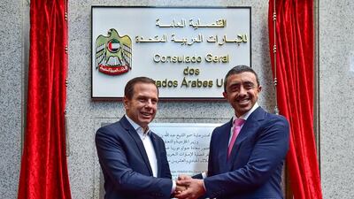 Sheikh Abdullah bin Zayed, Minister of Foreign Affairs and International Cooperation, on Wednesday inaugurates the UAE consulate in Sao Paulo, Brazil in the presence of Joao Doria, Mayor of Sao Paulo. Wam