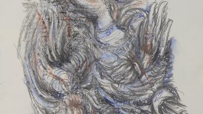 A further variation of 'Study', produced in 2015 with charcoal and pastel on paper. Photo: Green Art Gallery