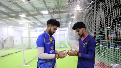 Tanish, left, and Uddish Suri during training in Dubai