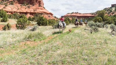 On horseback at Red Reflet Ranch. Courtesy Red Reflet Ranch