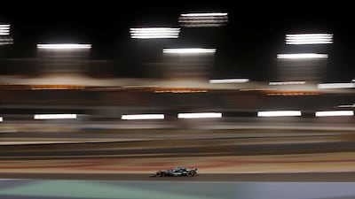 Aston Martin's Lance Stroll in action during testing for the Bahrain Grand Prix, in Sakhir, Bahrain. Reuters