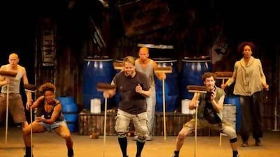 Members of Stomp perform at Emirates Palace as SummerFest Abu Dhabi kicks off in the capital. Christopher Pike / The National