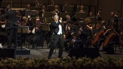 Placido Domingo was the star of the opening night ceremony at Dubai Opera. Photo: Dubai Opera