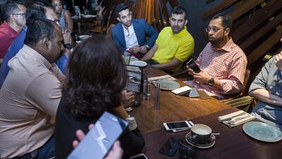 The new Sony Xperia Z3+ is discussed at the launch event in Dubai. Antonie Robertson / The National
