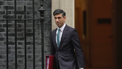 Britain's Prime Minister Rishi Sunak in Downing Street. AP